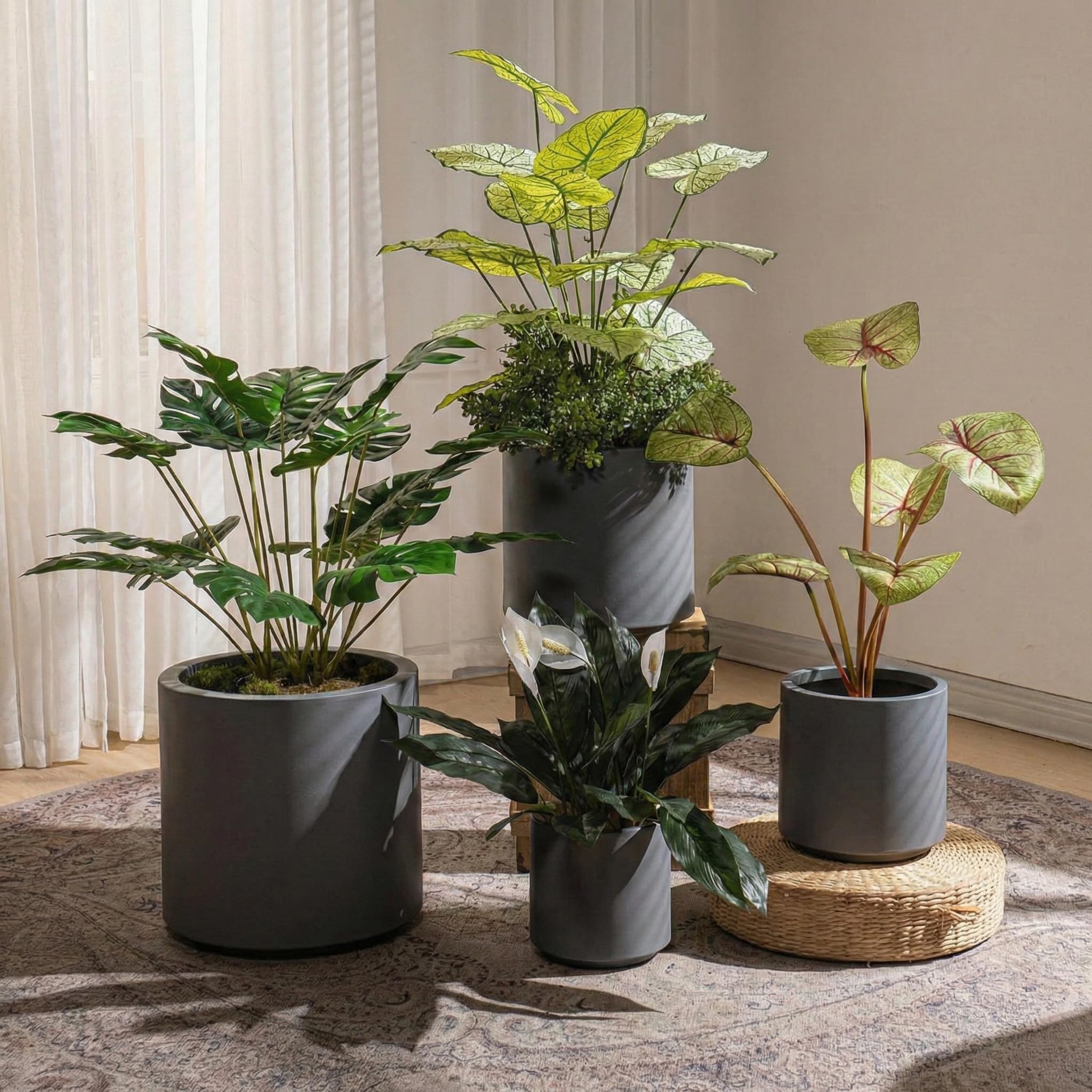 Amazon.co.jp: Mr.GARDEN 植木鉢カバー 7号 21.5cm プランター 北欧風